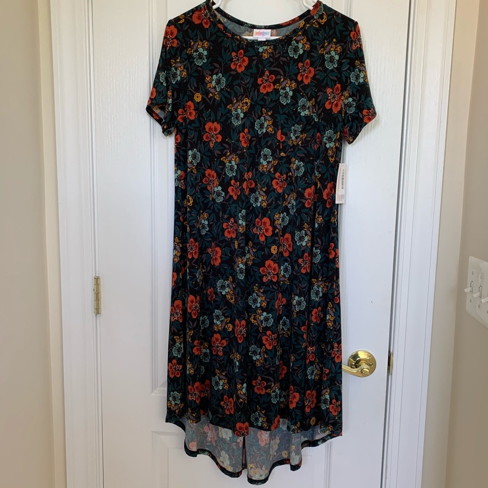 LuLaRoe Carly Dress: S Beautiful Flower Pattern